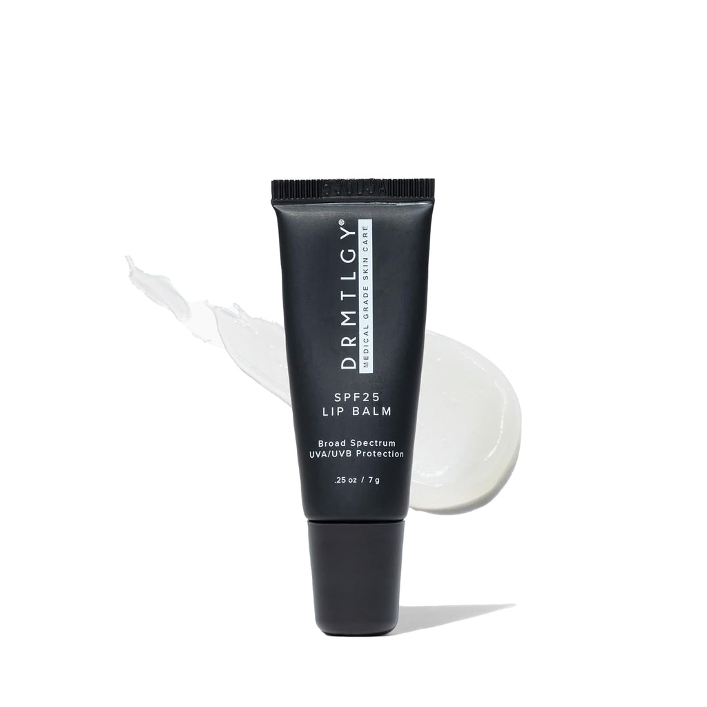 DRMTLGY SPF 25 Lip Balm – Hydrating & Nourishing Lip Protection with Avocado, Shea Butter & Cocoa Butter – Broad Spectrum UVA UVB Shield – Non-Sticky, Smooth Finish – .25 oz