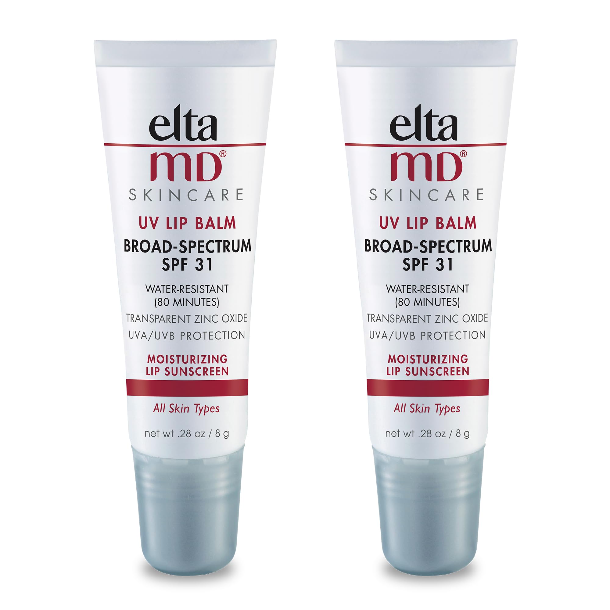 EltaMD UV Lip Balm SPF Sunscreen, Sunscreen Lip Balm with SPF 30+, Protects Dry Cracked Lips, Transparent Zinc Oxide, 0.28 Tube