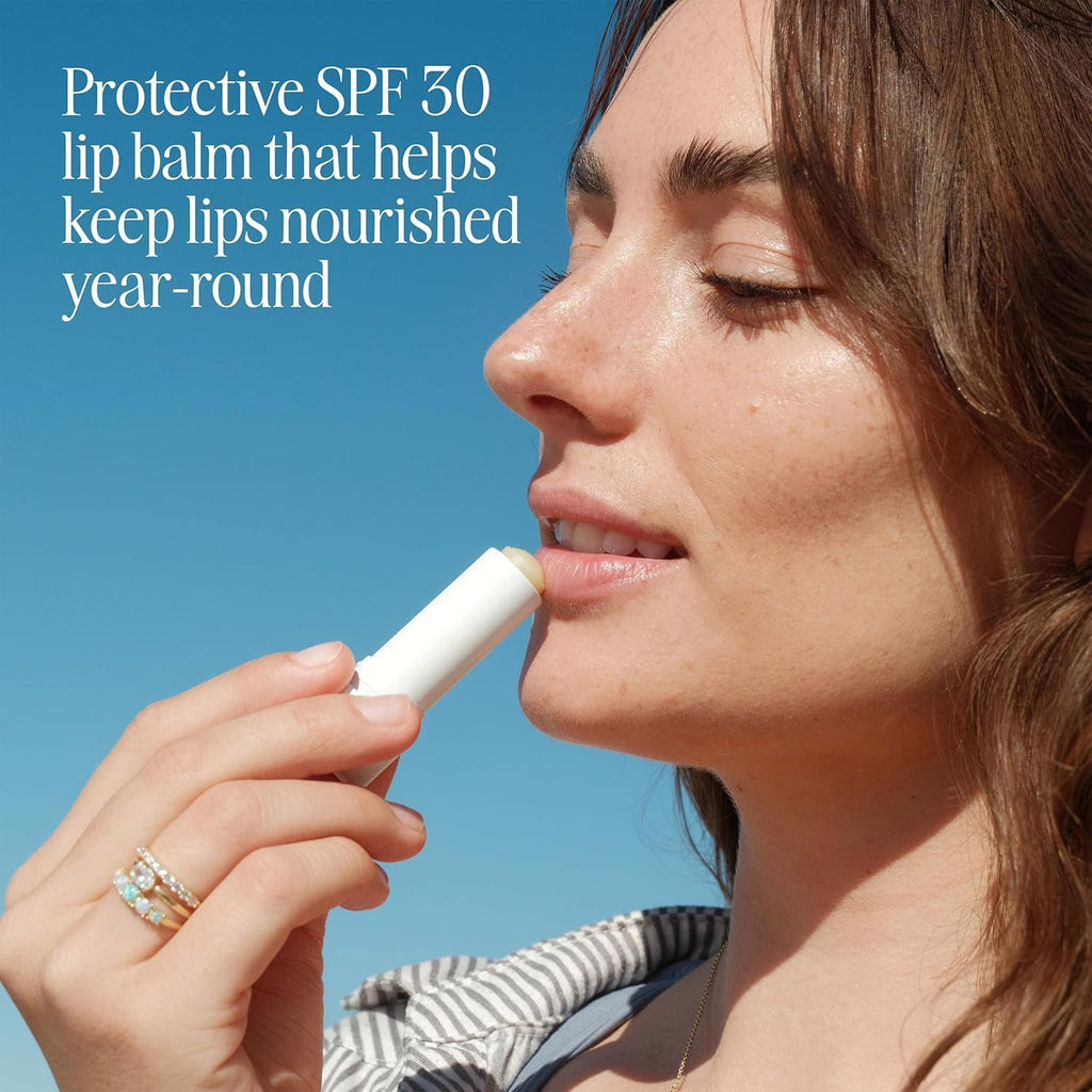 COOLA Organic Liplux Lip Balm and Sunscreen with SPF 30, Dermatologist Tested Lip Care for Daily Protection, Vegan and Gluten Free, 0.15 Oz